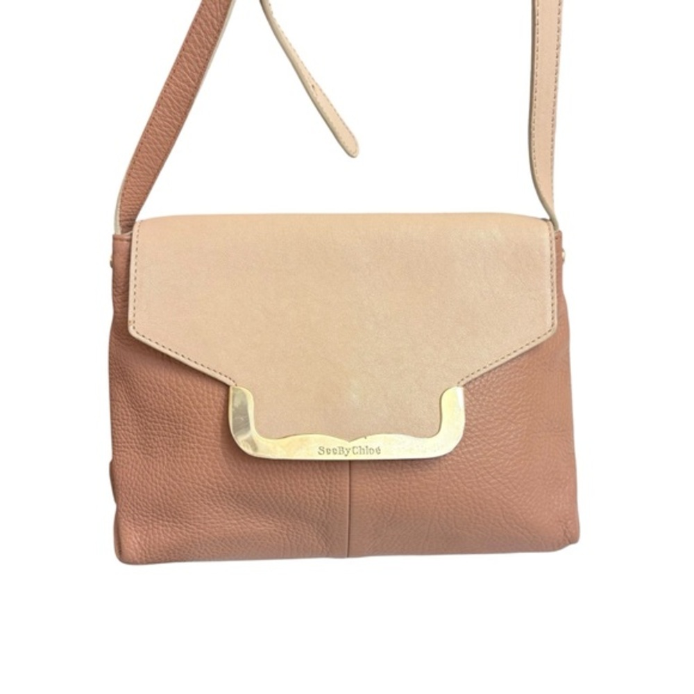 See By Chloe Pink & Cream Leather Shoulder crossbody Bag